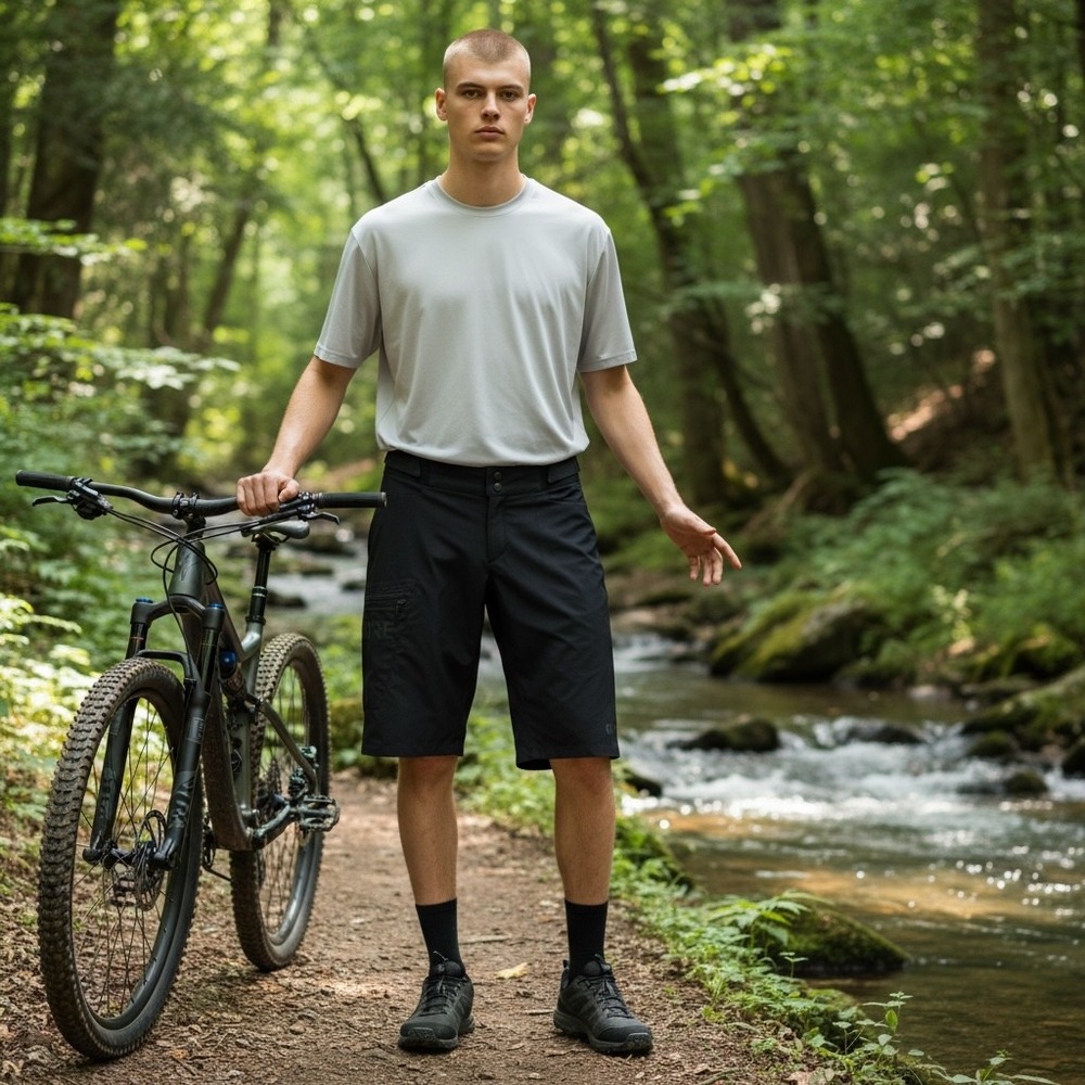 Gore Wear Men C5 Trail Mountain Bike Shorts Black Adjustable Waist 100722 Size M